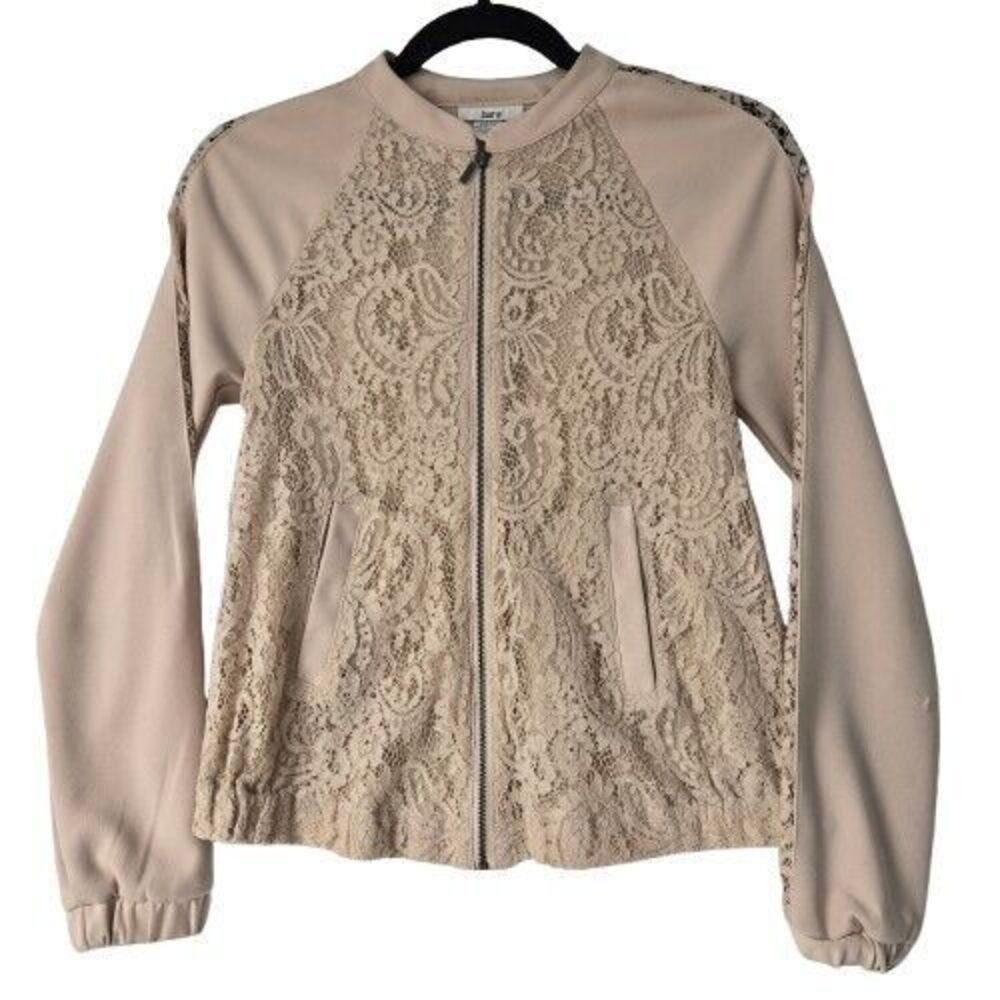 Boho Lace Art To Wear Bomber Jacket Women Small Bar 3 Cottagecore Fall Barbie